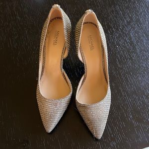 Gold and silver metallic pump size 9